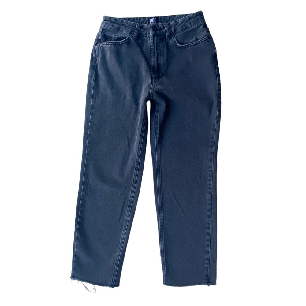 BDG x Urban OutfittersJeans High Rise Raw Hem Mom Size 25 Washed Black Straight